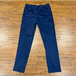 Vintage Nike Satin Blue 80's Outdoor Casual Skater Track Sweat Pants Men L 34x32